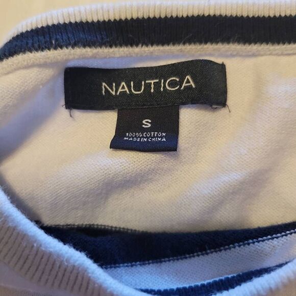 Nautica Women's Size Small Striped Cotton Sweater - Picture 5 of 6